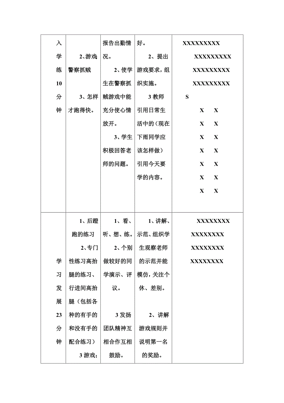 小学体育课(耐久跑)教案_第2页