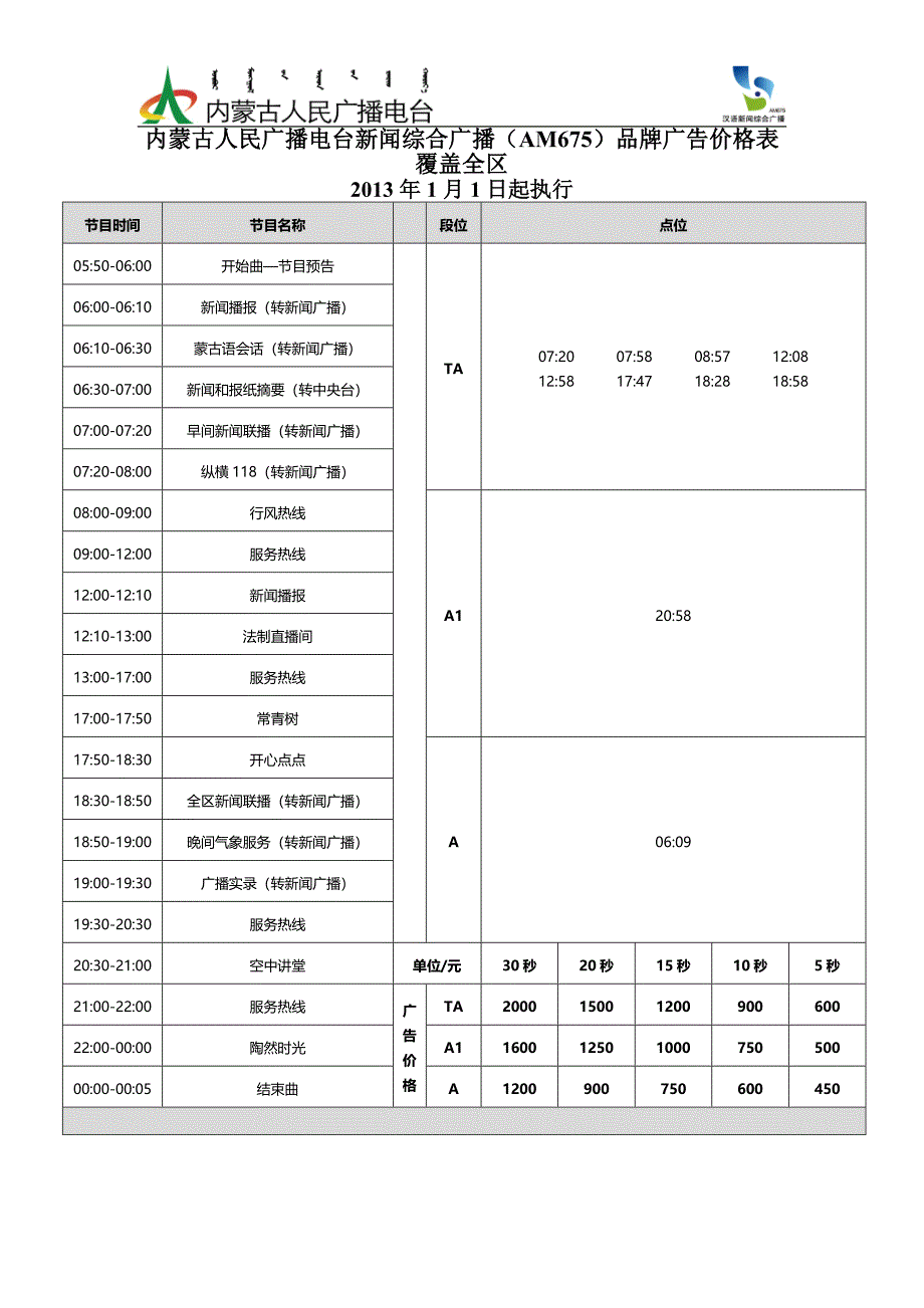 2013内蒙古交广 刊例1.doc_第1页