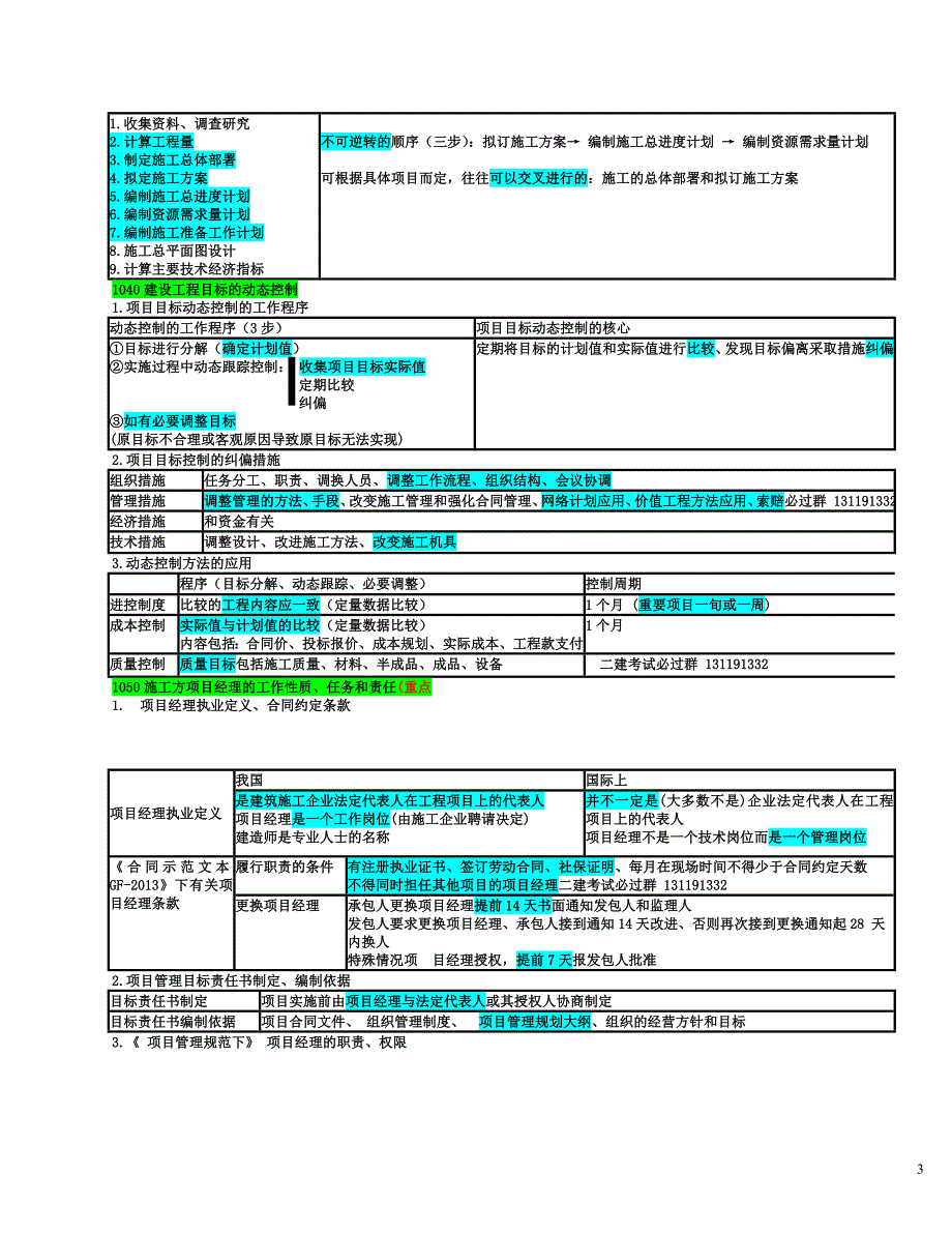 二建【施工管理】考试试题 浓缩精华 值得收藏小抄_第3页