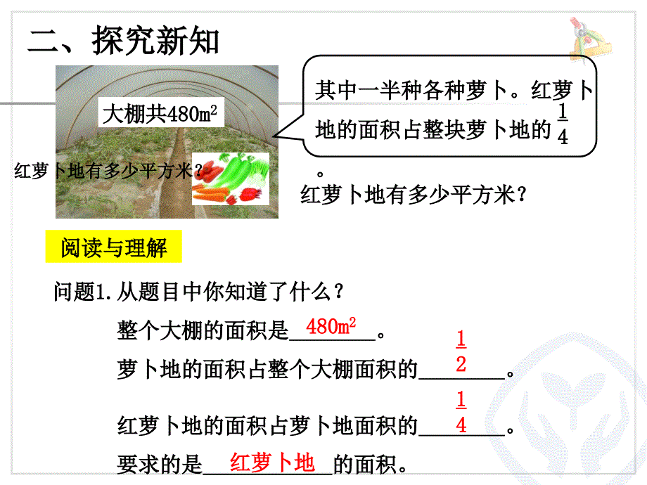 六年级数学上册2分数乘法2解决问题第一课时课件_第3页