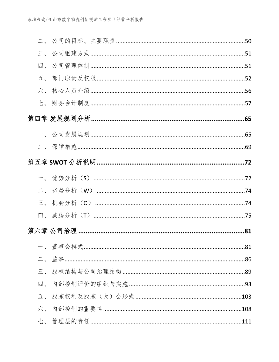 江山市数字物流创新提质工程项目经营分析报告（模板参考）_第3页