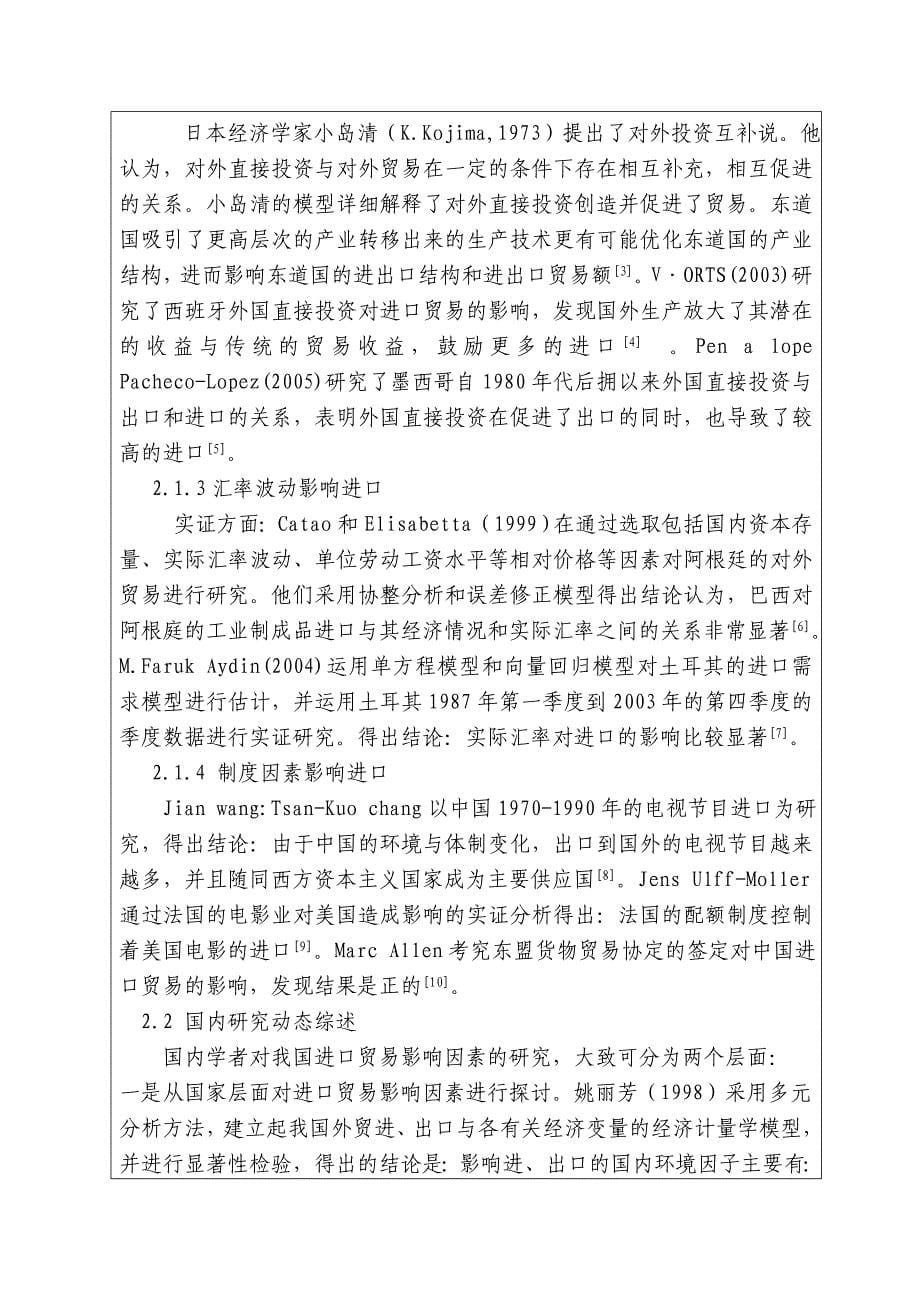 中国各地区进口贸易影响因素的实证分析学士学位论文.doc_第5页