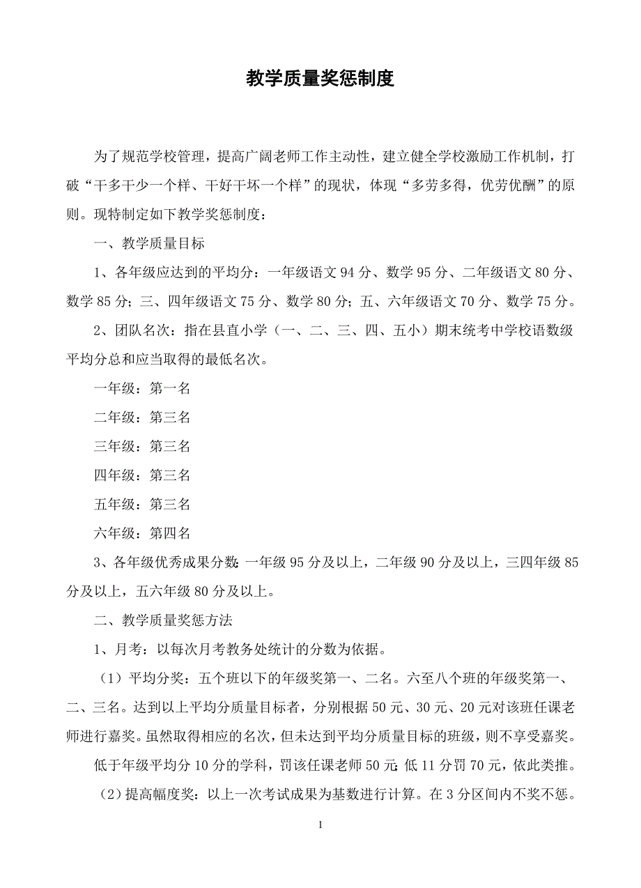 教学质量奖惩制度_第1页