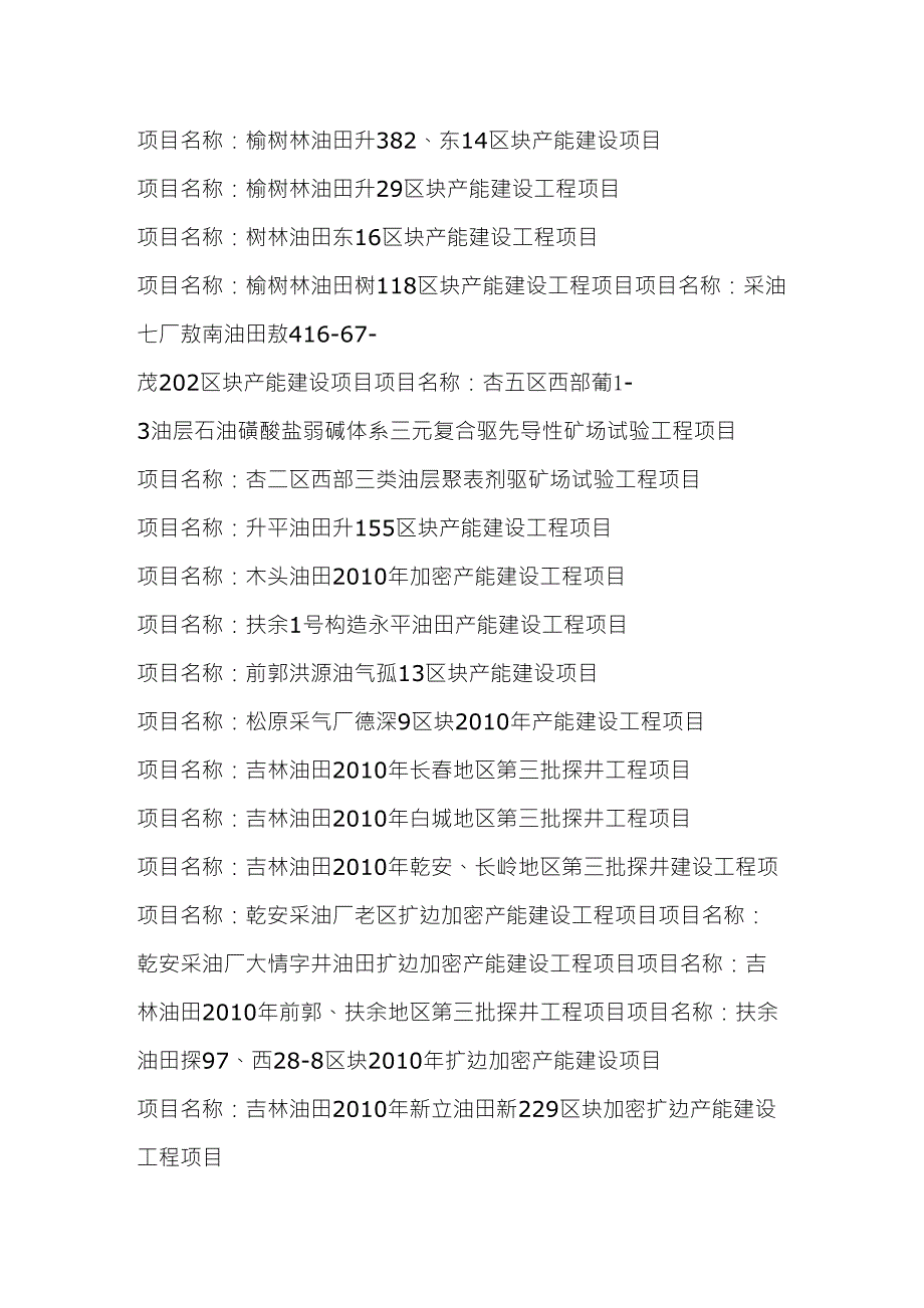 2011年中国石油石化拟建项目_第3页