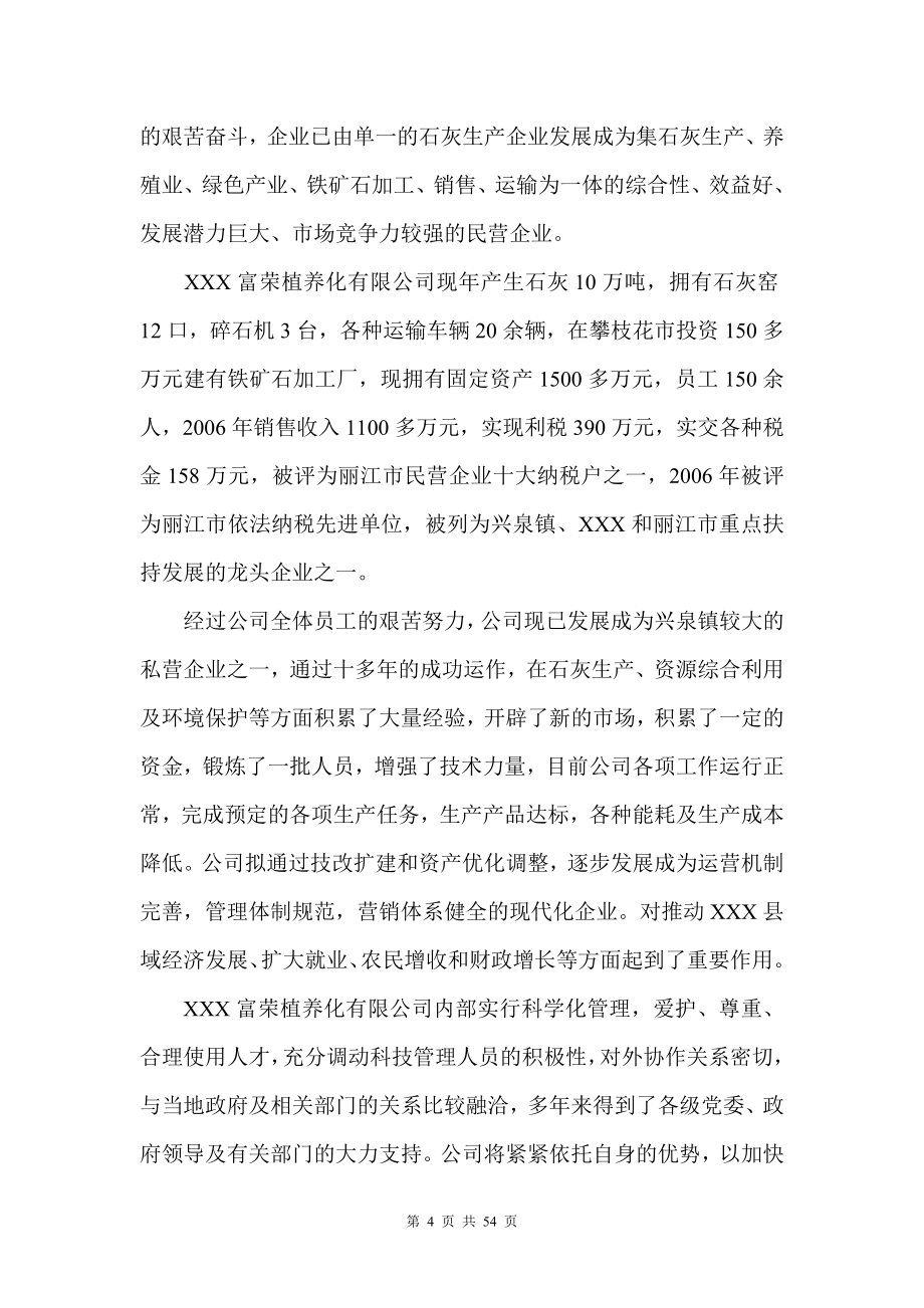 活性石灰窑技改工程可行性研究报告.doc_第4页