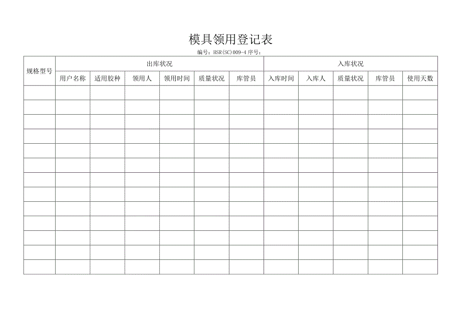 模具仓库管理规定模具出入库记录要求模具日常保养_第4页