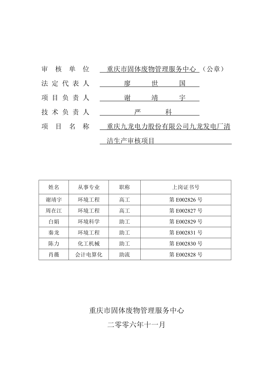 电厂清洁生产审核报告书_第2页