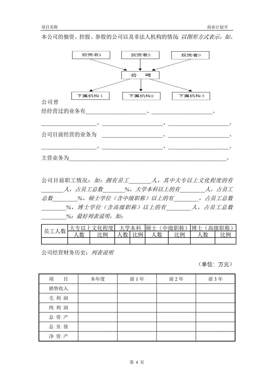 某投资咨询公司商业计划书样本_第5页