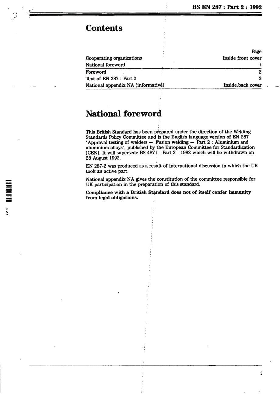 【BS英国标准】BS EN 28721992 焊工的鉴定考查—熔焊 钢以外的部分_第5页