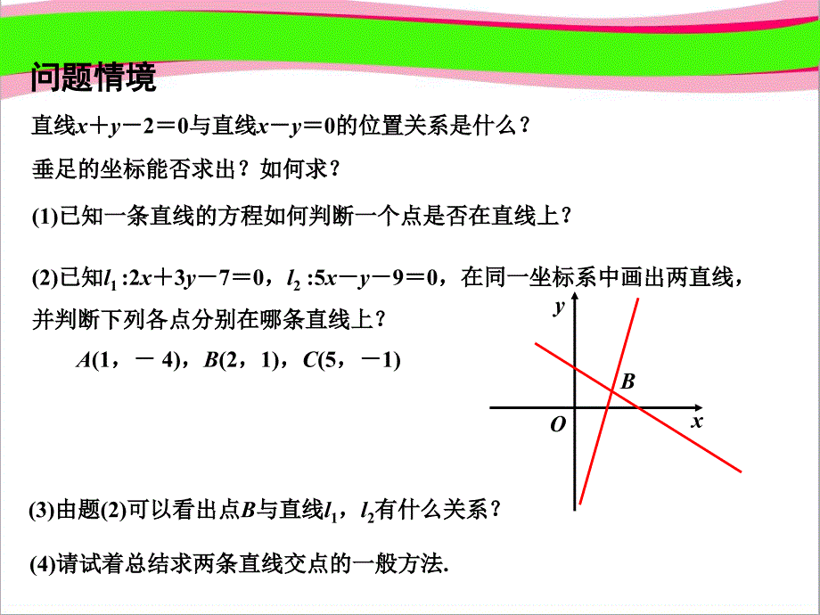 两条直线的交点ppt课件苏教版必修_第3页