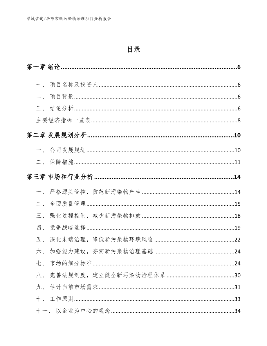 毕节市新污染物治理项目分析报告_第2页