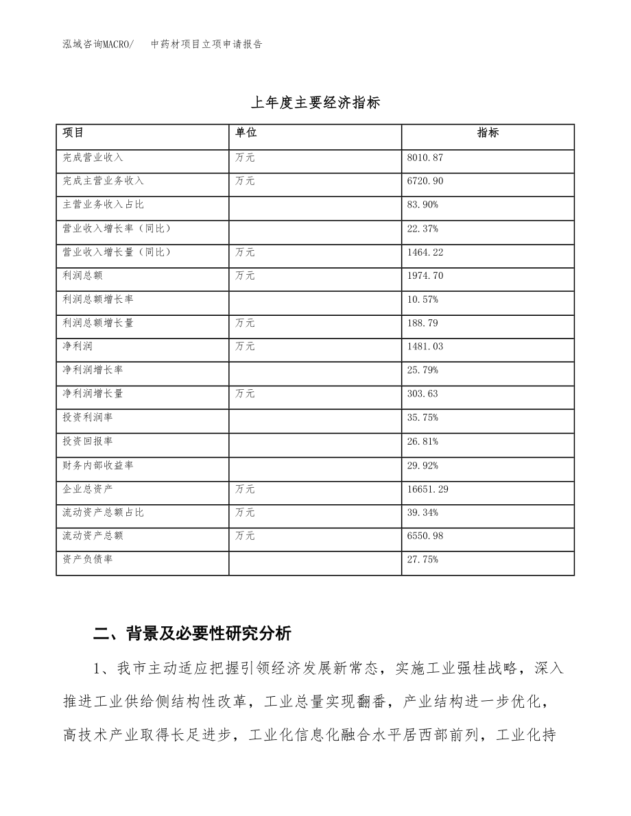 中药材项目立项申请报告(园区入住申请).docx_第3页