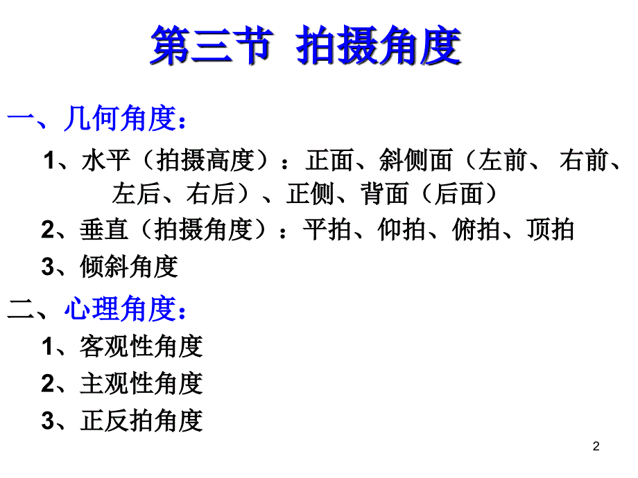 最新影视拍摄角度构图PPT课件_第2页