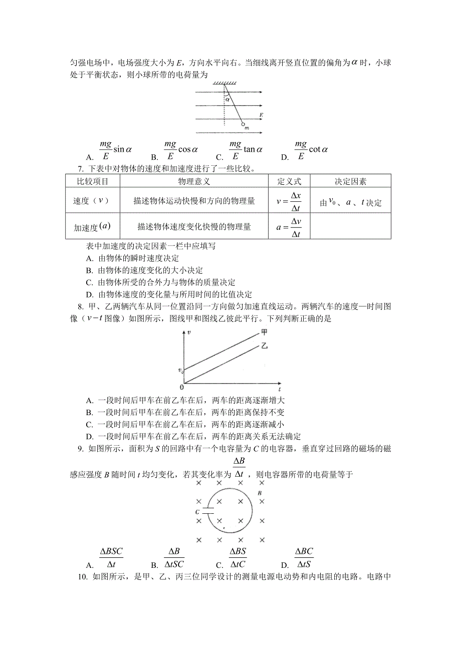 北京市朝阳区2008-2009学年下学期期末考试高二物理试卷_第2页