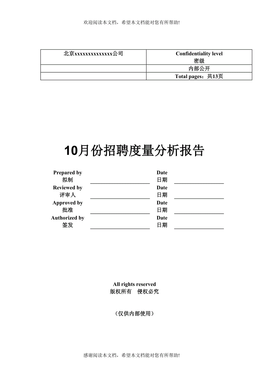 XX招聘度量分析报告_第1页