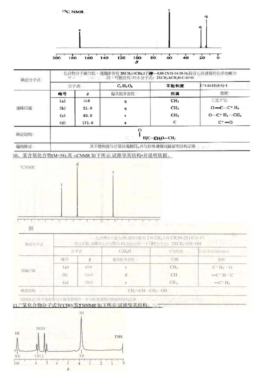 2013有机波谱分析试卷_第4页