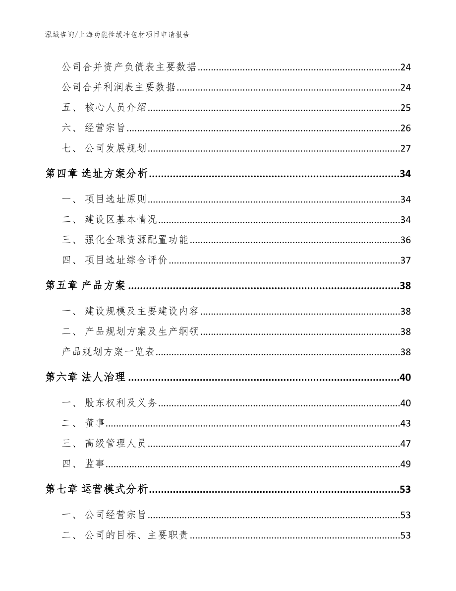 上海功能性缓冲包材项目申请报告_范文_第2页