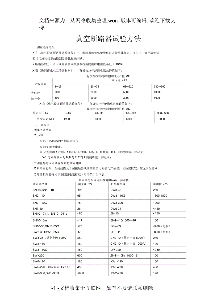 真空断路器试验方法_第1页