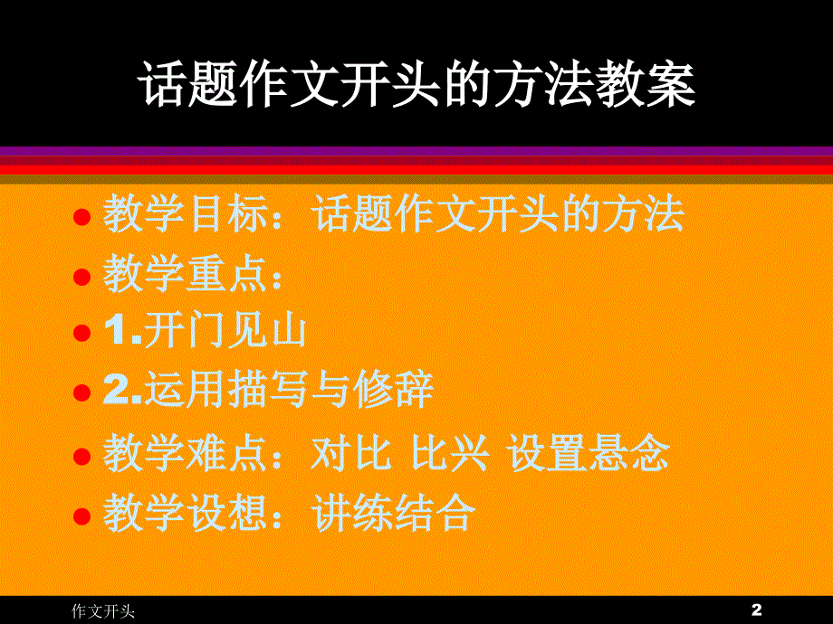 《话题作文开头的方法》课件宾县三中王丽波_第2页