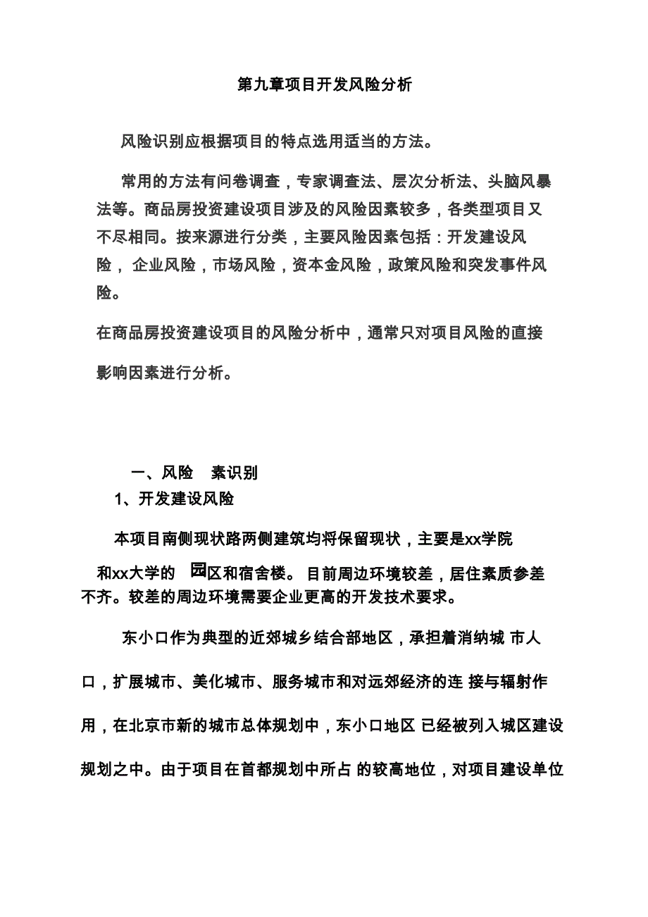 项目开发风险分析_第1页