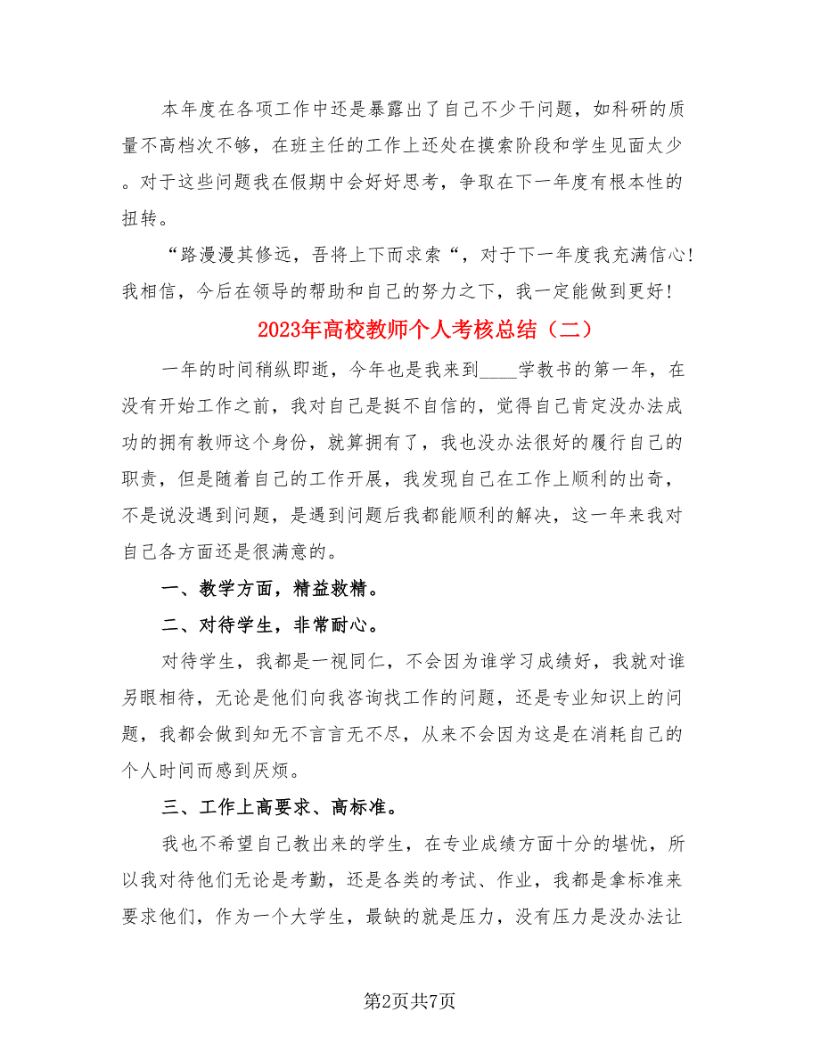 2023年高校教师个人考核总结.doc_第2页