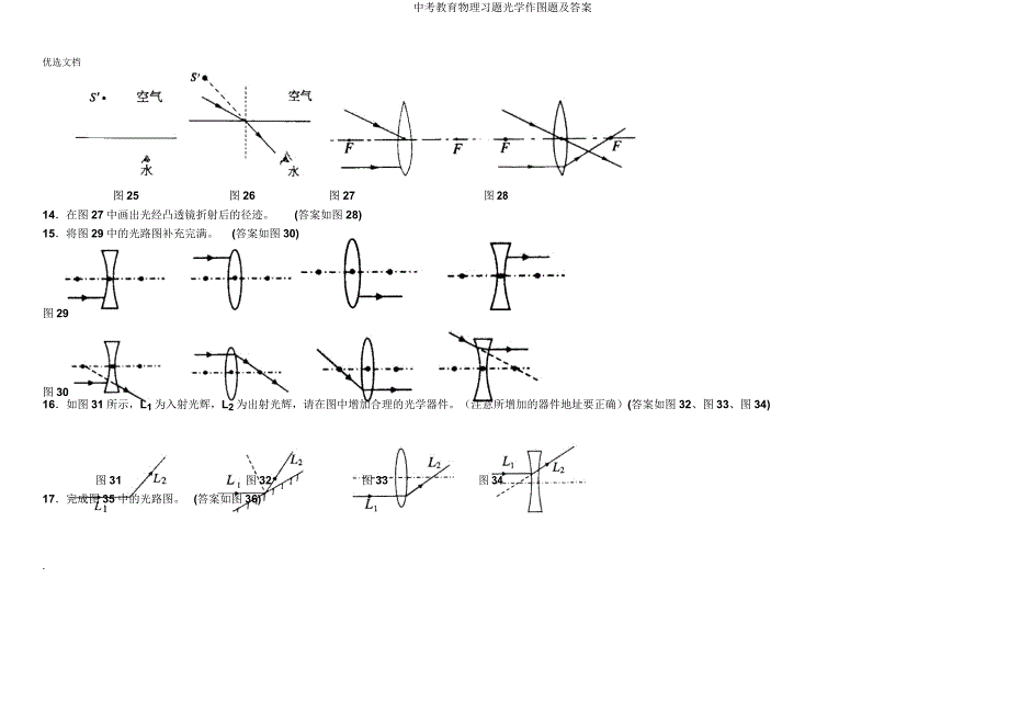 中考教育物理习题光学作图题及.docx_第3页