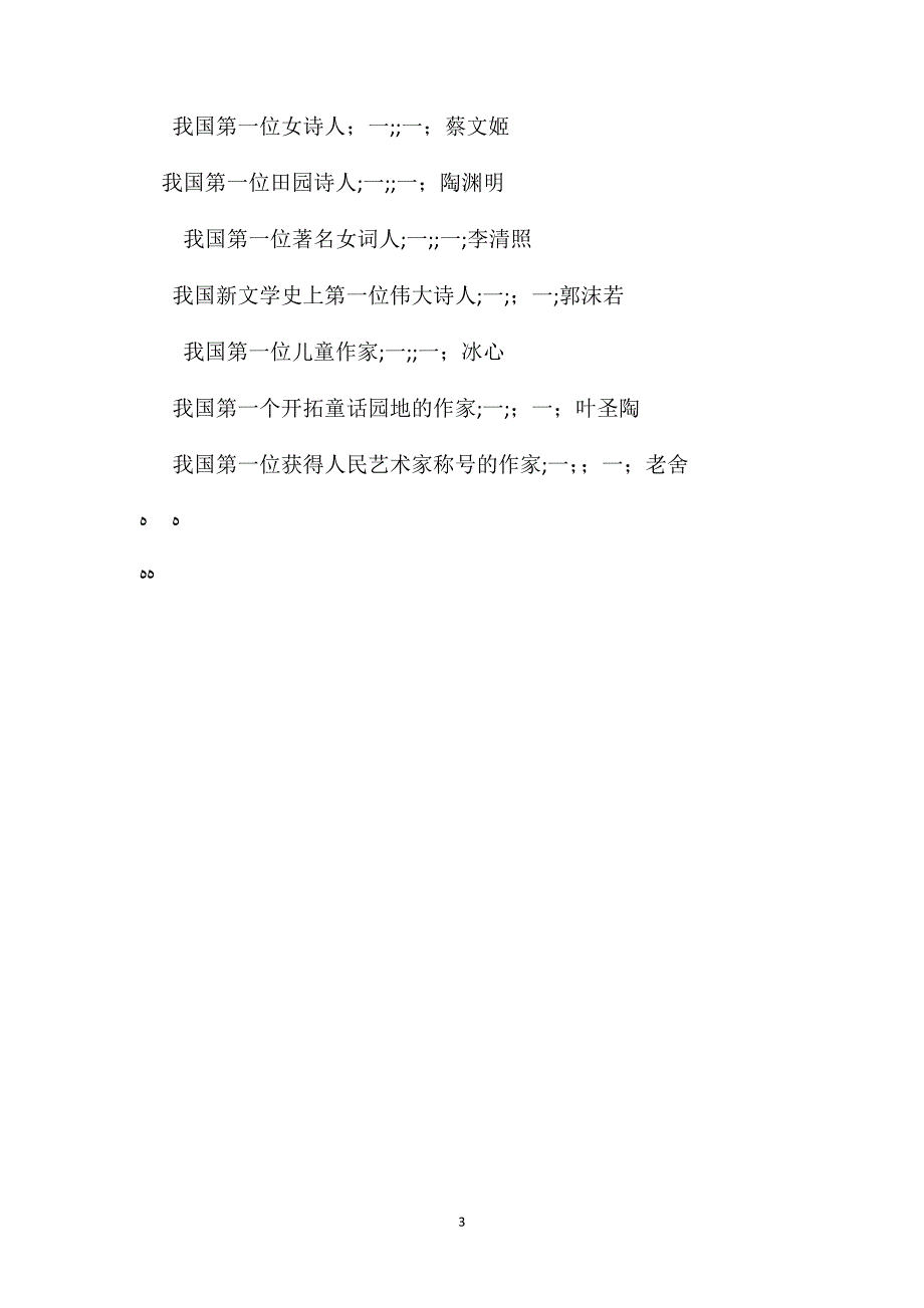 苏教版小学语文六年级教案参考中国文坛第一知多少_第3页