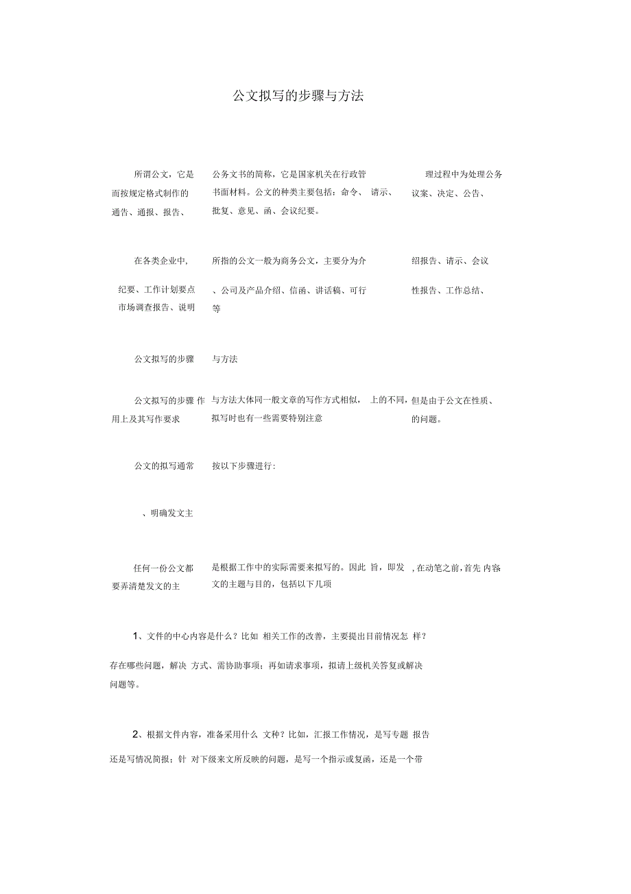 公文拟写的步骤与方法_第1页