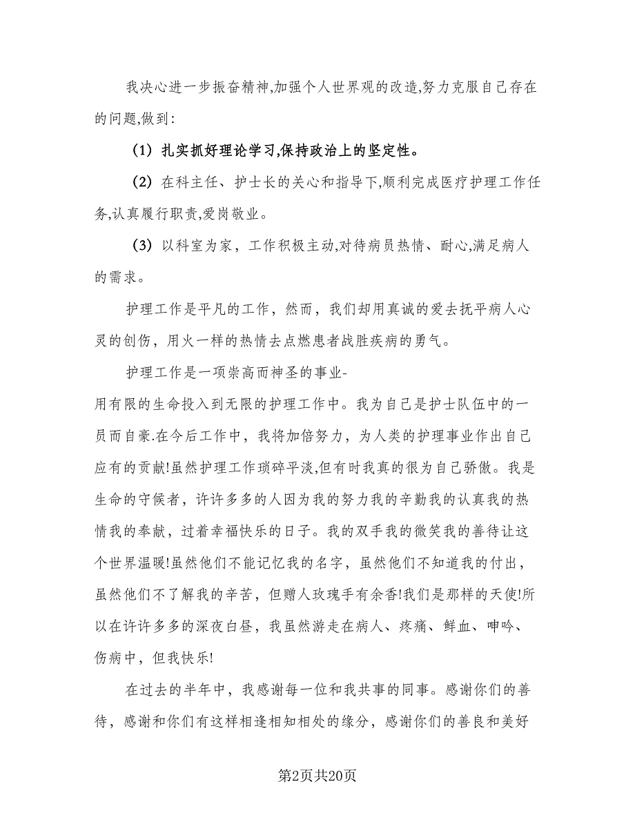 2023个人上半年工作总结标准范文（九篇）_第2页