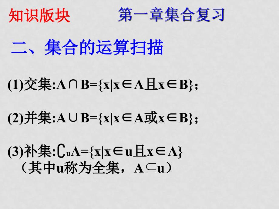 高中数学备课精品：第一章复习 集合课件（打包）北师大版必修一集合复（2）_第3页