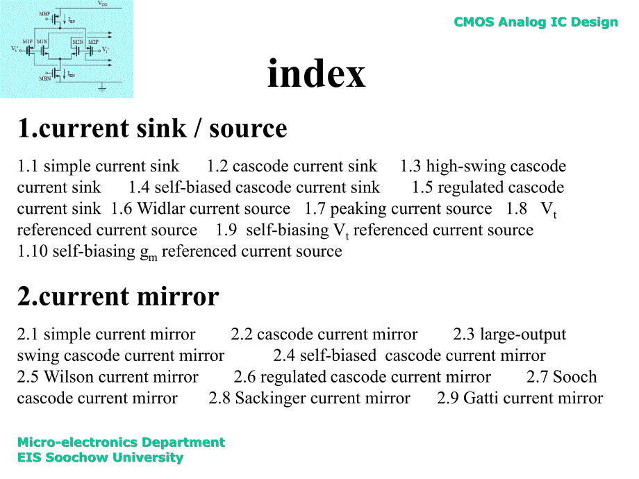 basic CMOS analog ic designLecture 5 CMOS current sink and current mirror_第2页