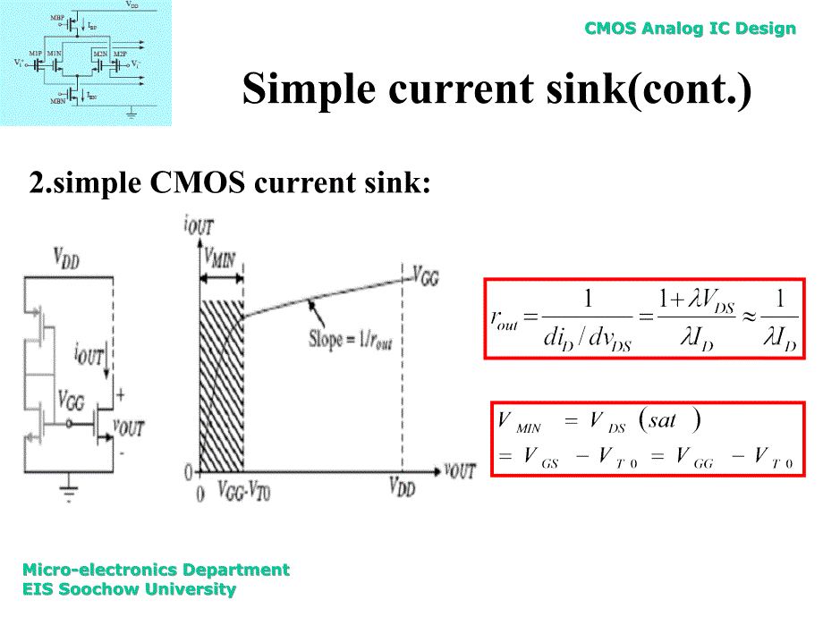 basic CMOS analog ic designLecture 5 CMOS current sink and current mirror_第4页