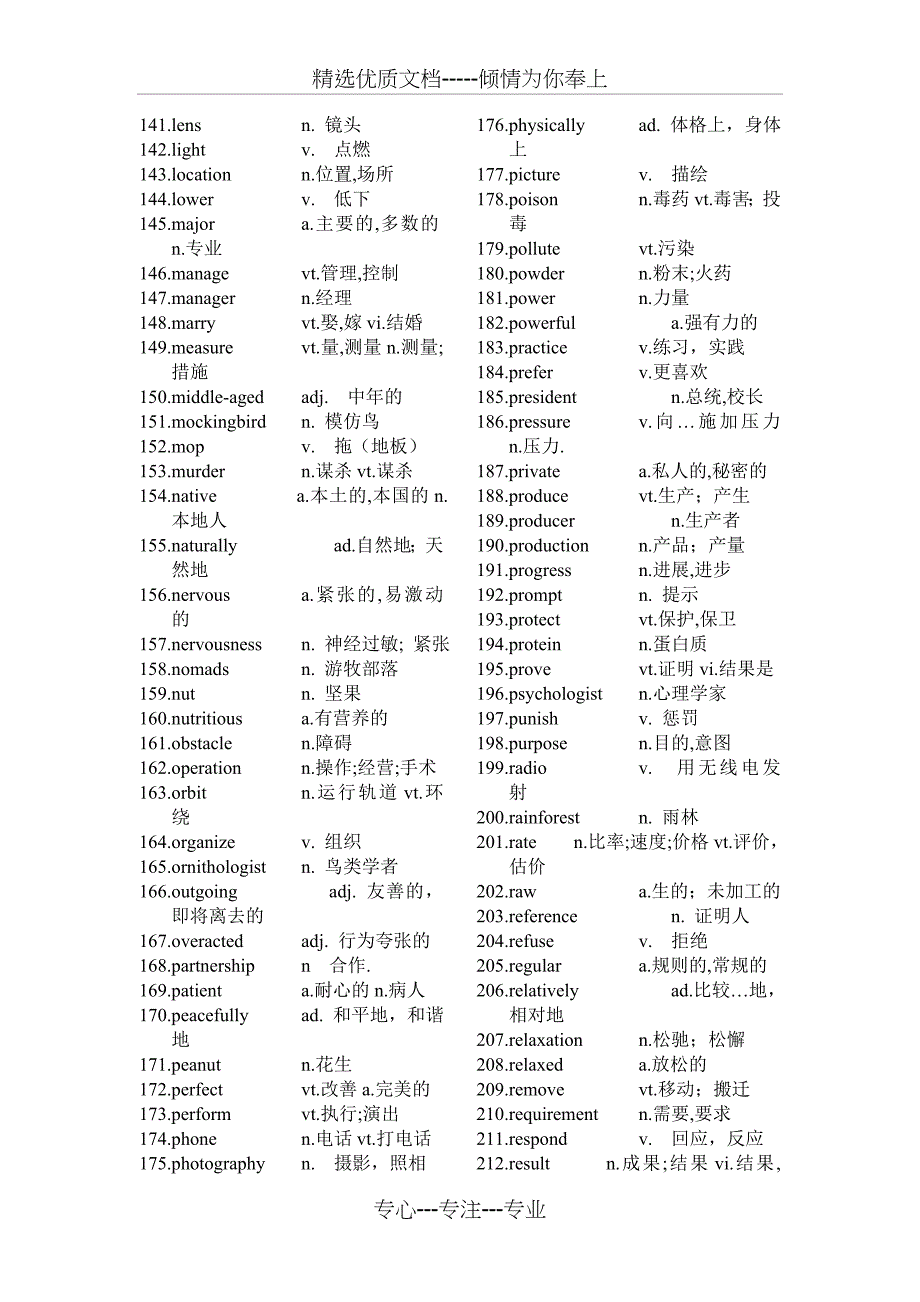 历年中考英语核心词汇_第3页