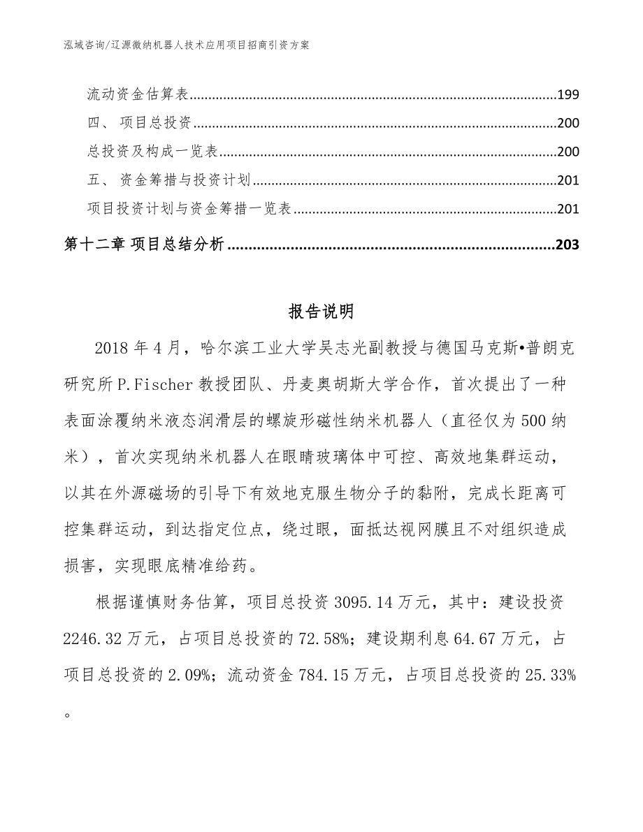 辽源微纳机器人技术应用项目招商引资方案（范文模板）_第5页