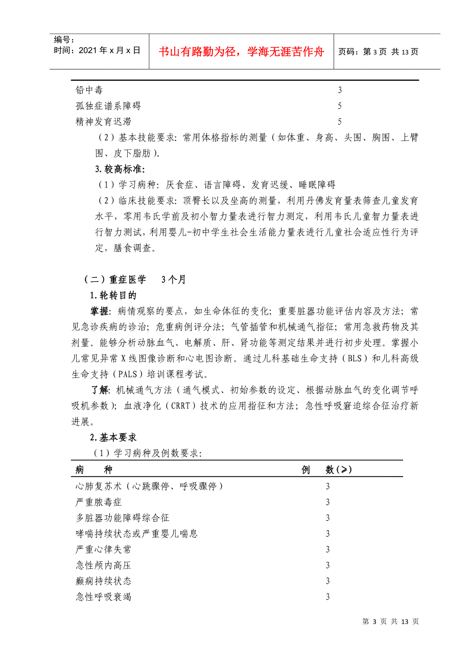 浅谈儿科医师培训细则_第3页