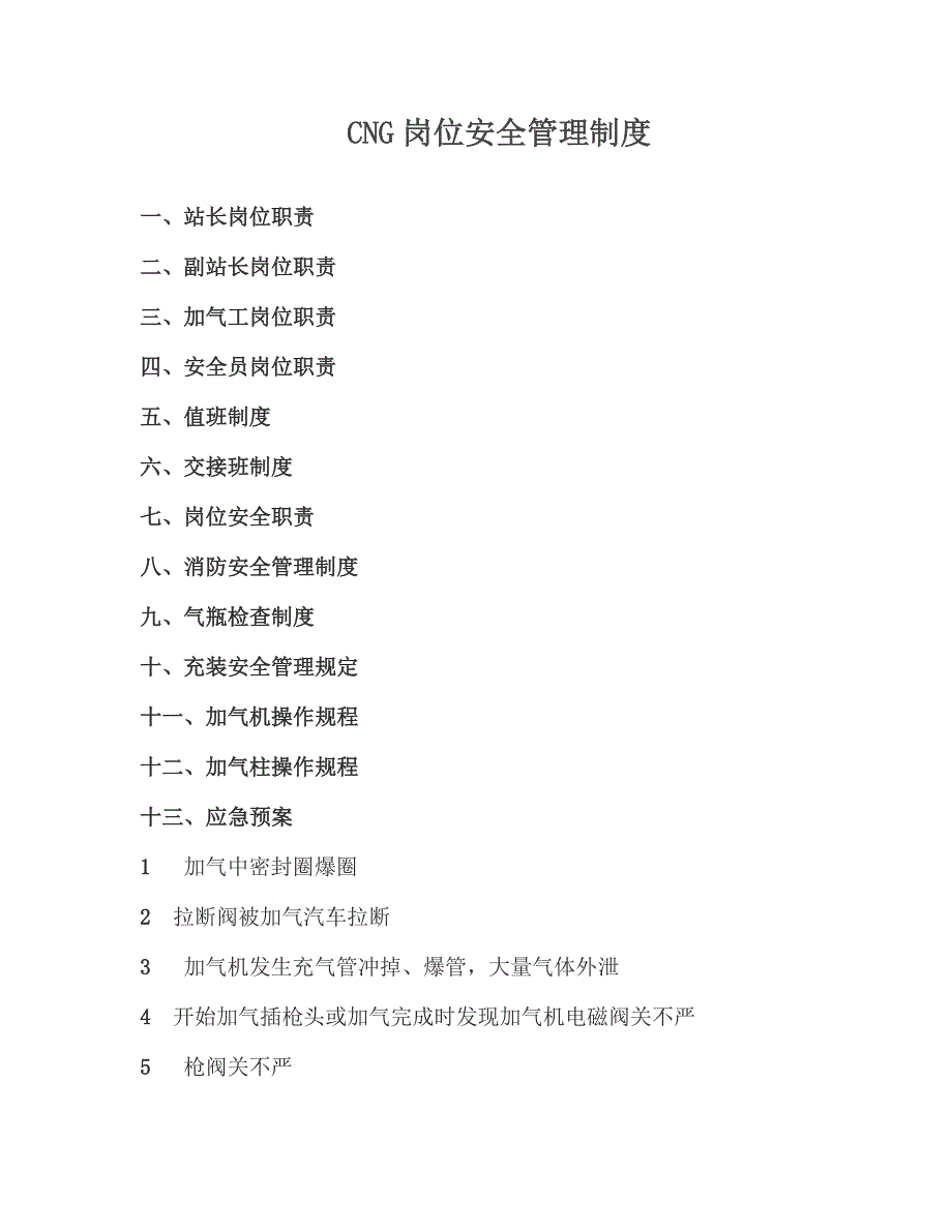 CNG加气站操作规范、岗位职责_第1页