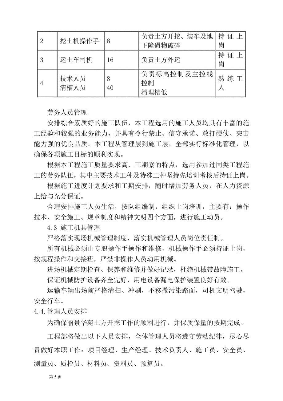 w基槽开挖技术交底_第5页