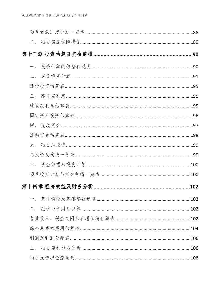 道真县新能源电池项目立项报告_第5页