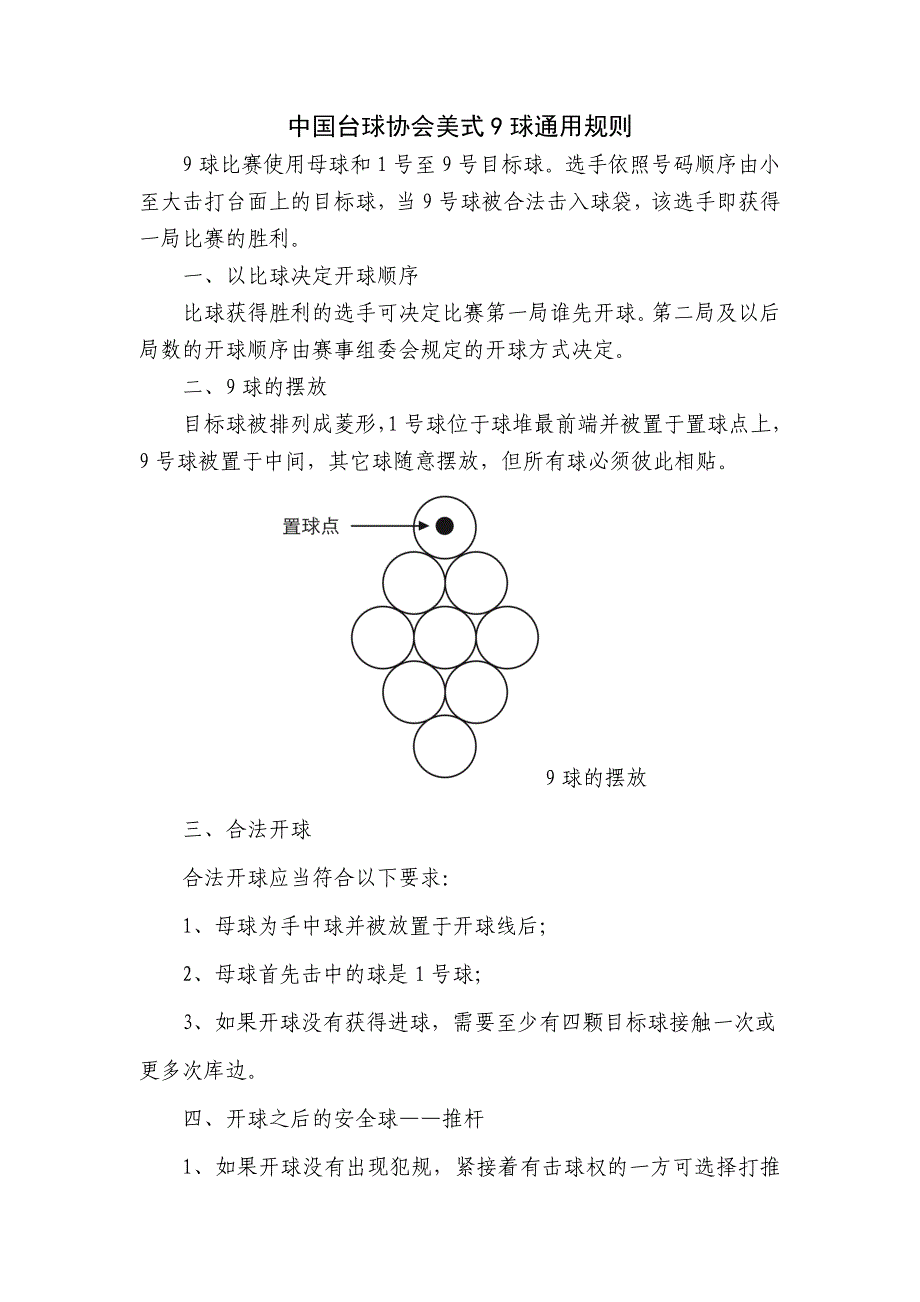 中国台球协会美式球通用规则_第1页