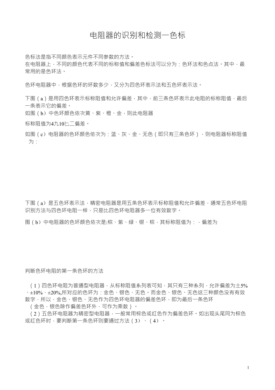 电阻器的识别和检测—色标_第1页