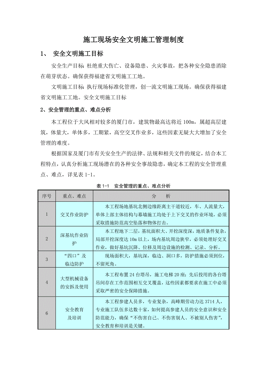 施工现场安全文明施工管理制度及奖惩制度(共21页)_第1页