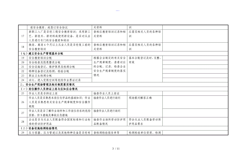 危险化学品企业隐患排查治理检查记录表_第3页