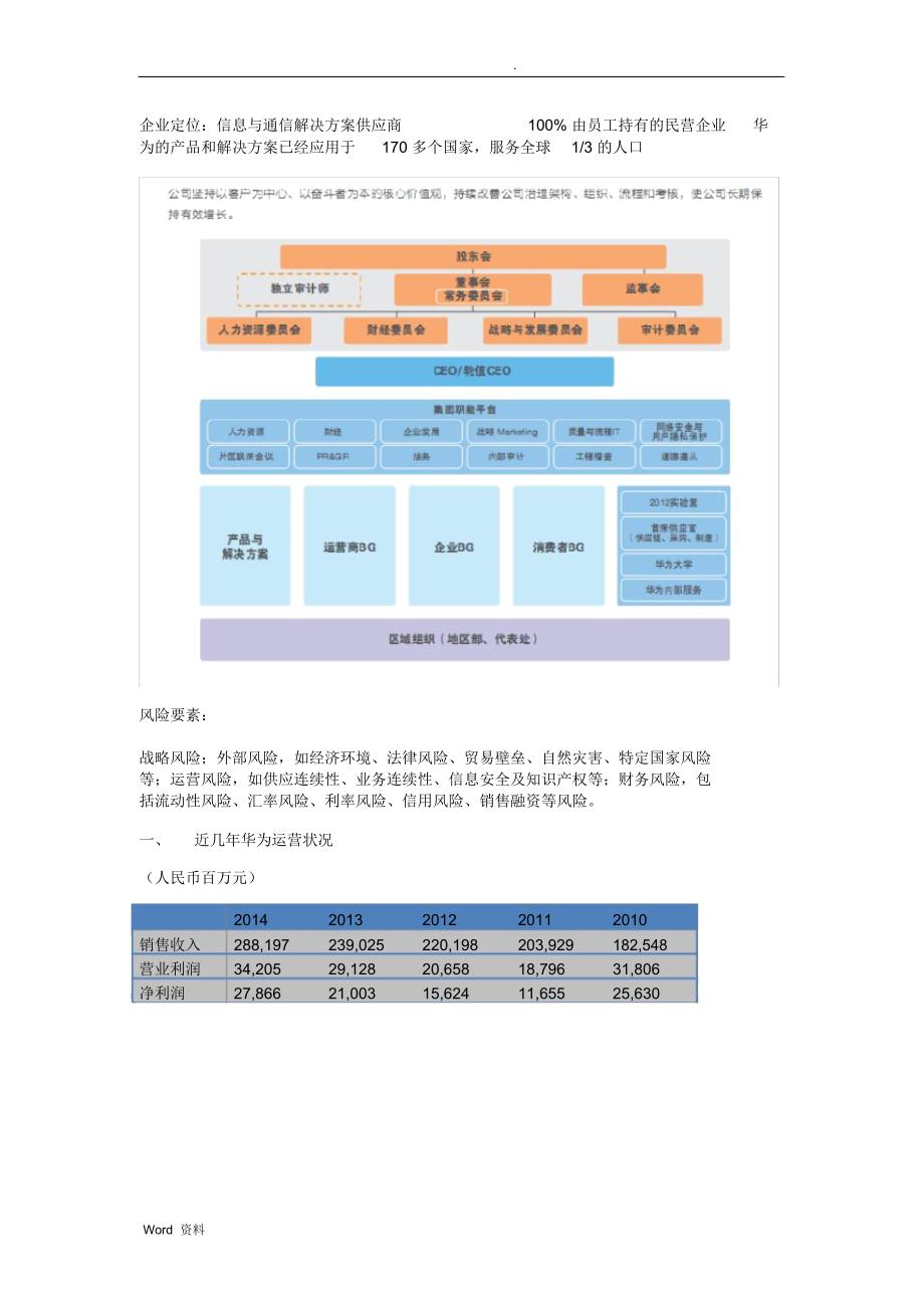 华为财务报告分析_第1页