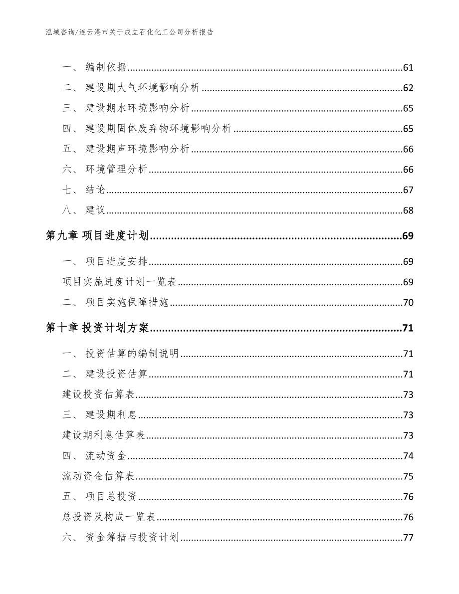 连云港市关于成立石化化工公司分析报告_模板范本_第5页