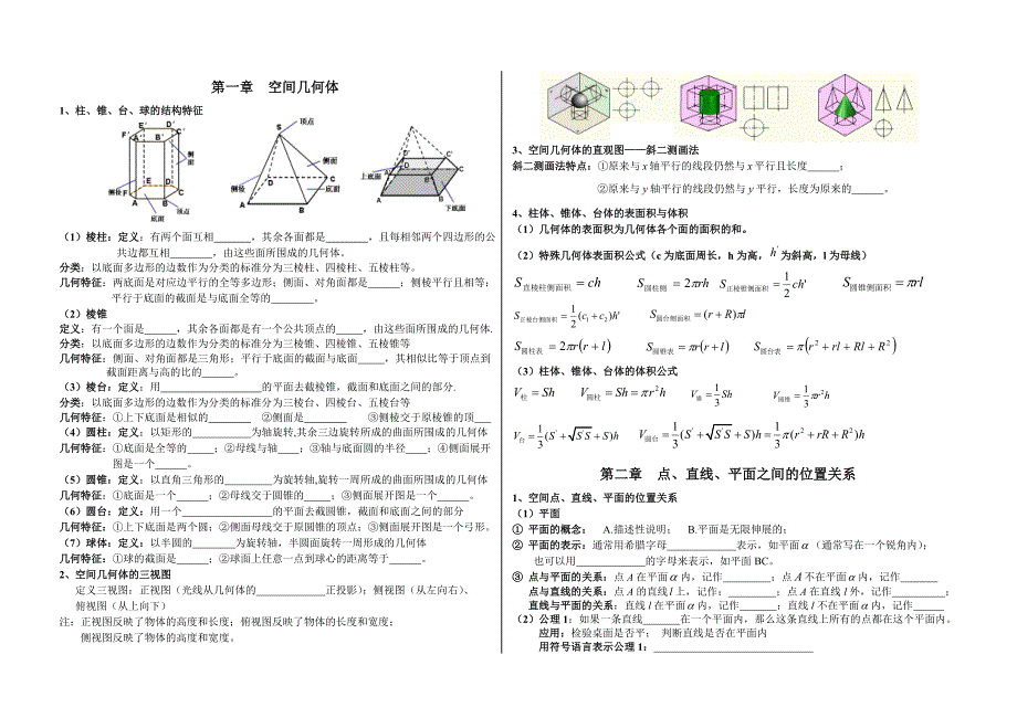 高中数学(必修2)基础知识点.doc_第1页