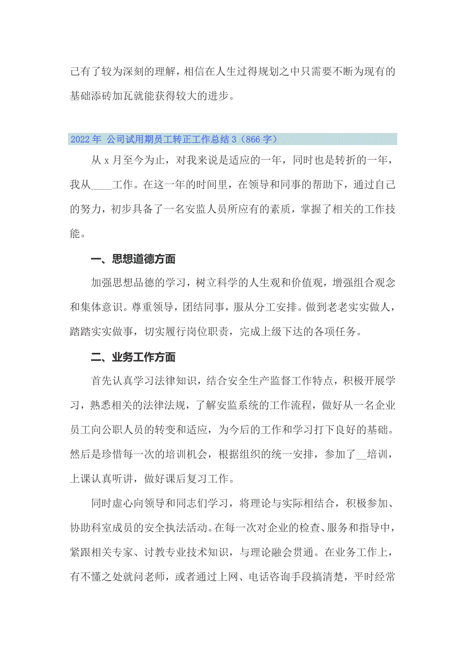 2022年 公司试用期员工转正工作总结_第4页