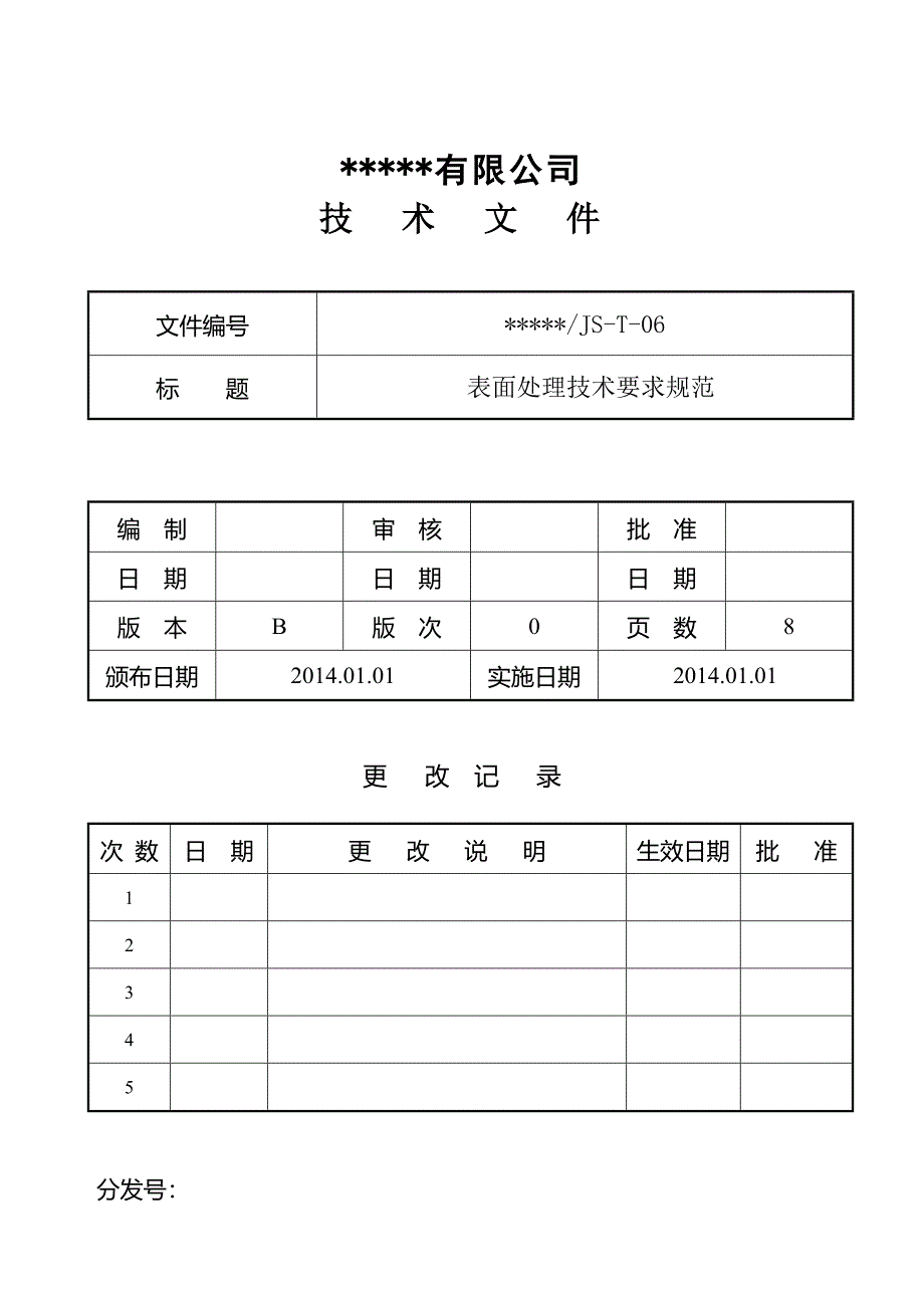 表面处理技术要求规范参考Word_第1页