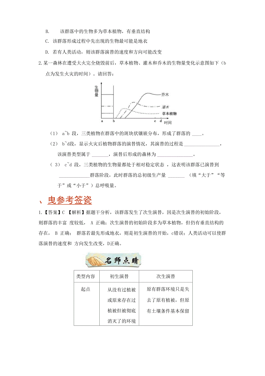 4月21日 初生演替和次生演替的比较_第2页