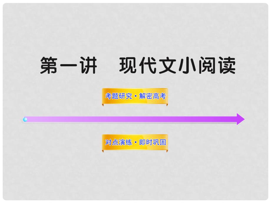 高中语文全程复习方略 4.1 现代文小阅读课件 新人教版 （湖南专用）_第1页