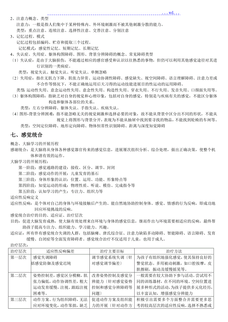 “作业”治疗学复习大纲（最终版）_第4页